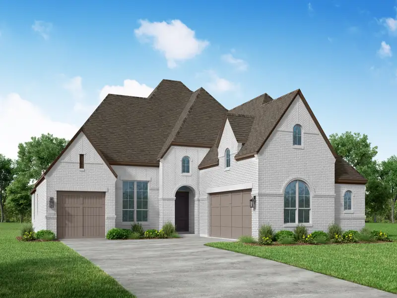 Representative exterior photo of a completed home built from the 232 by Highland Homes in Mayfair, New Braunfels, TX (Image 18).