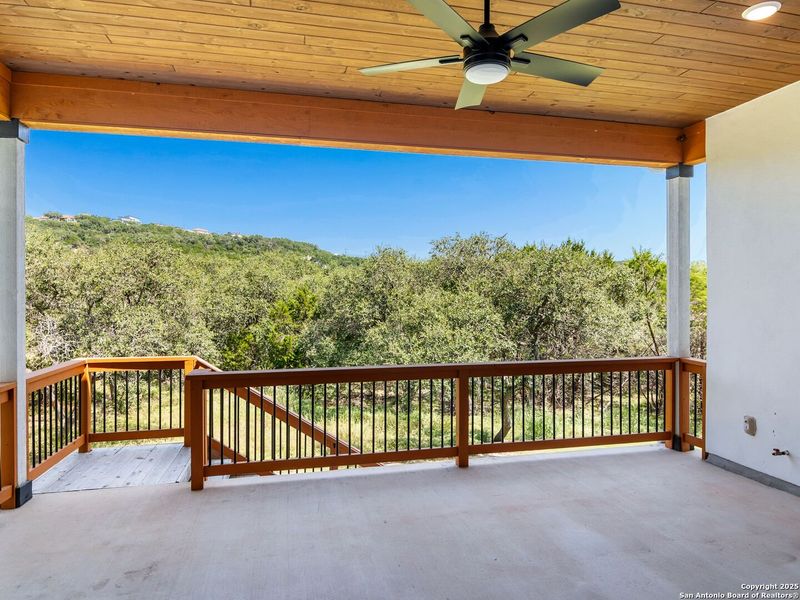 Exterior details and patio area of a home in Verandas at the Rim, San Antonio (Image 2).