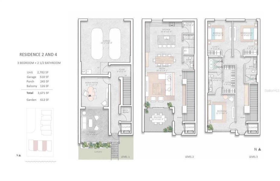 2D floor plan layout of this home in , Clearwater, FL (Image 4).