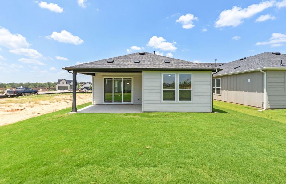 Exterior details and patio area of a home in Del Webb Austin at Lost Pines, Bastrop (Image 28).