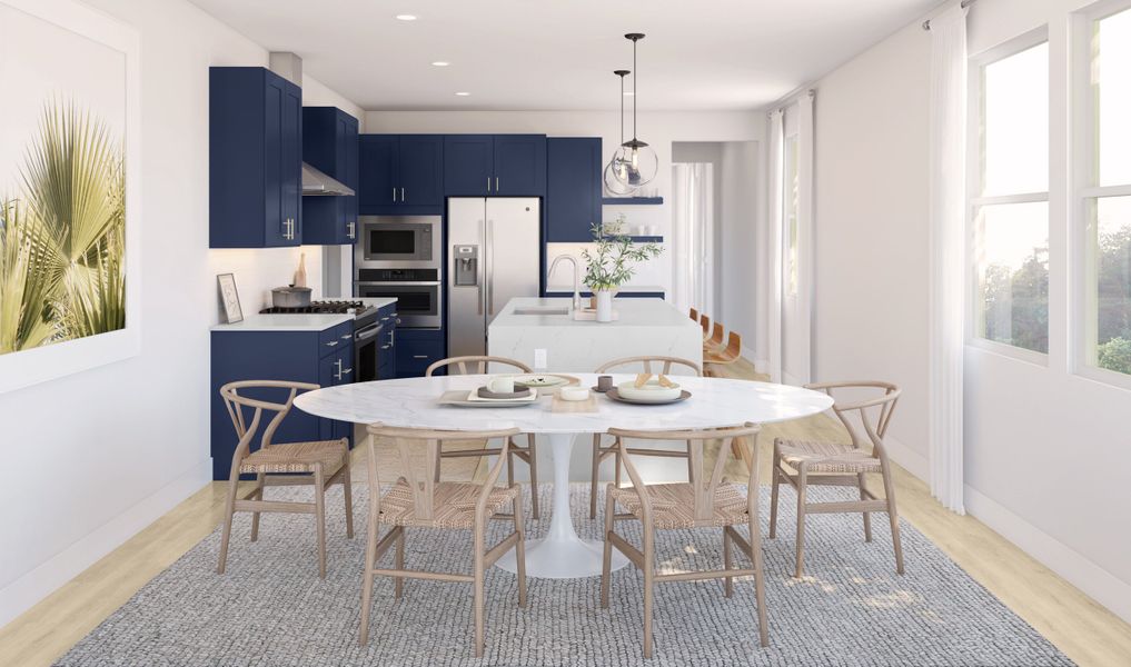 Dining area perfect for entertaining guests next to kitchen