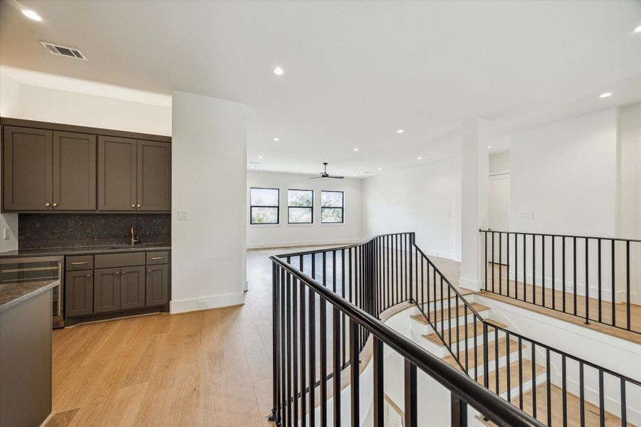 Second floor - gameroom and bar.