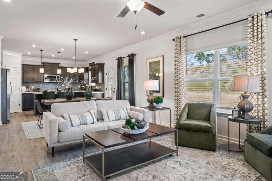 Furnished interior view inside a new home in Bryson Farms, Byron (Image 14).
