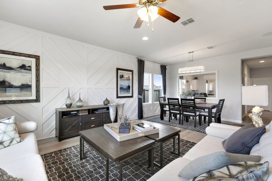 Furnished interior view inside a new home in Trace, San Marcos (Image 30).