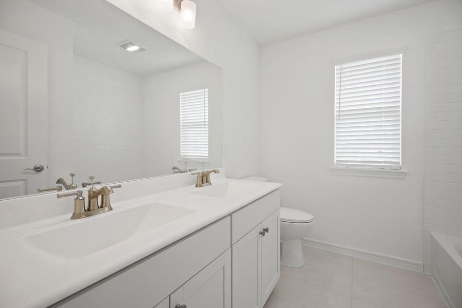 Furnished interior view inside a new home in Westland Ranch - 70' Homesites, League City (Image 17).