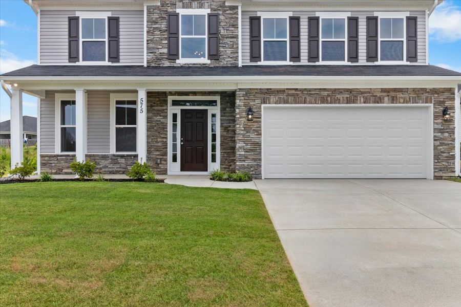Front exterior of a new home in Windsor, North Augusta, SC, highlighting curb appeal (Image 23).