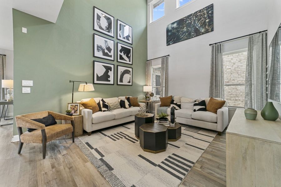 Representative furnished interior of a home built from the Duets D417 by Landon Homes in Lexington Frisco, Frisco (Image 16).