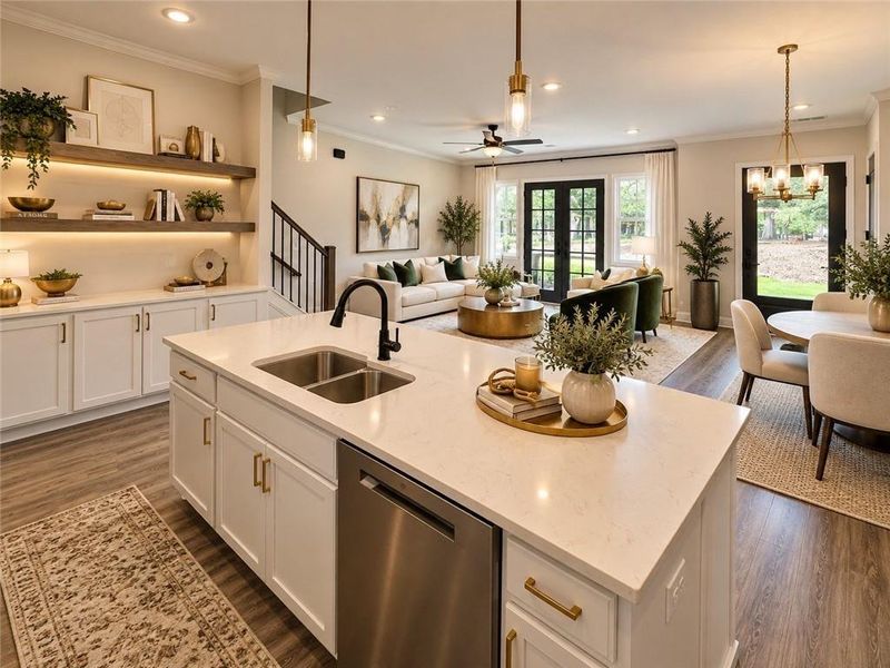Furnished interior view inside a new home in Serenity, Hapeville (Image 11).