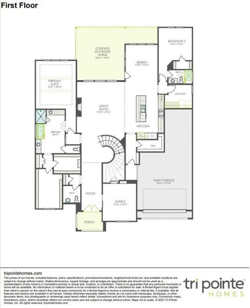 2D floor plan layout of this home in Woodson’s Reserve, Spring, TX (Image 3).