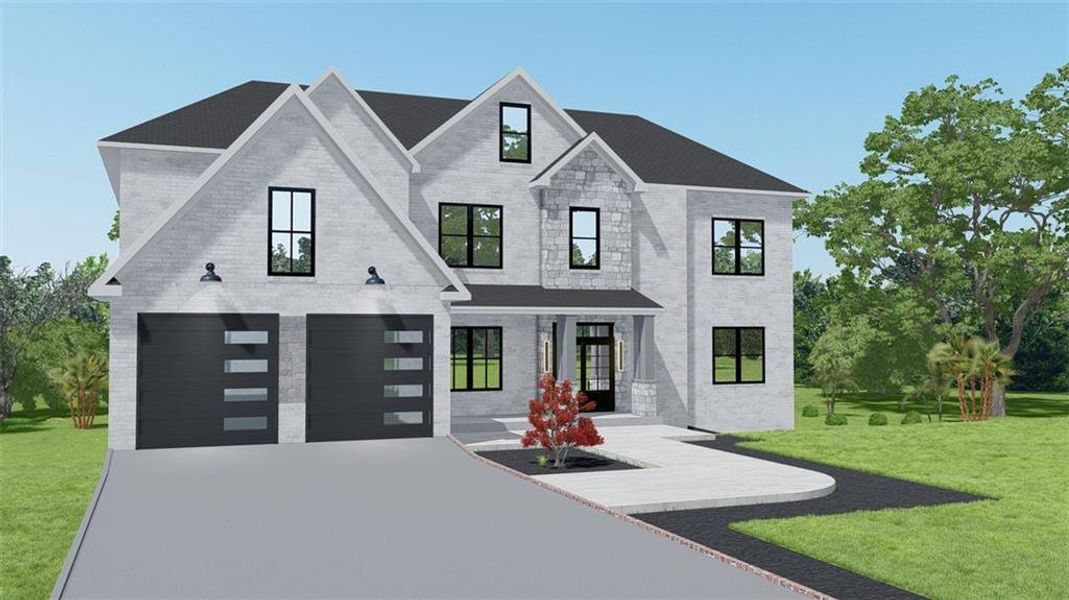 Front exterior of a new home in , Buford, GA, highlighting curb appeal (Image 1).