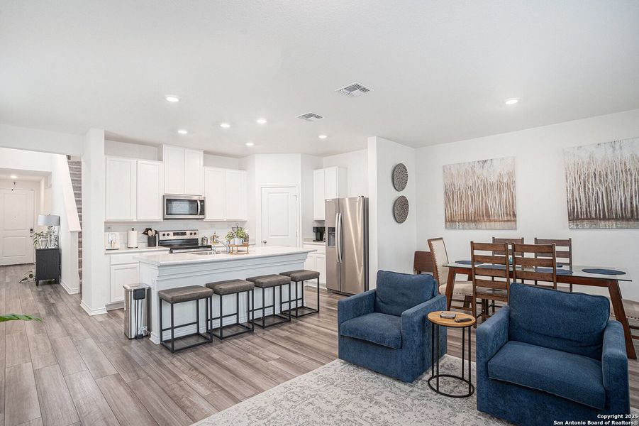 Furnished interior view inside a new home in Medina Crossing, Von Ormy (Image 9).