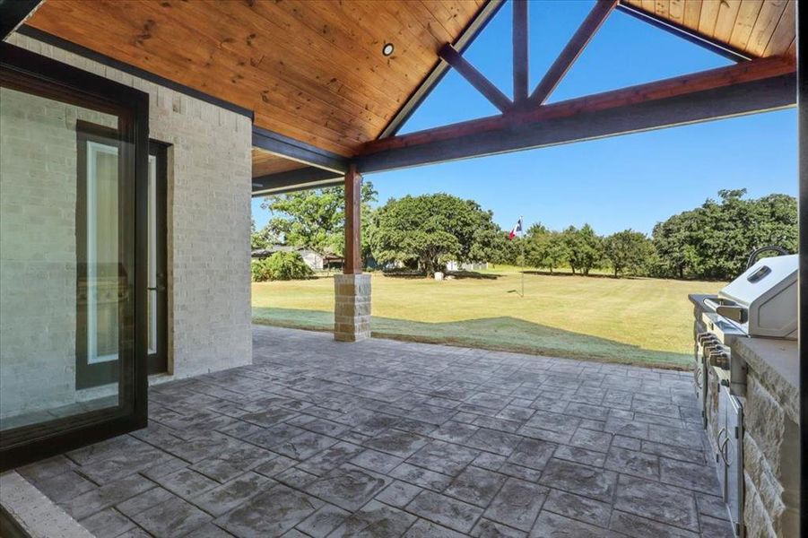 Exterior details and patio area of a home in , Burleson (Image 1). Exterior details and patio area of a home in , Burleson (Image 1).