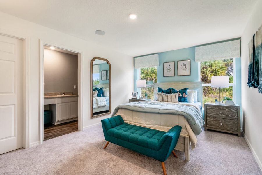 Representative furnished interior of a home built from the Bamboo by Holiday Builders in Port St Lucie, Port St. Lucie (Image 11).