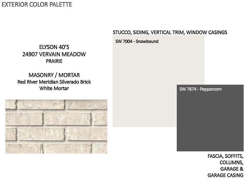 Sample of building materials used in homes in Elyson, Katy (Image 6). Sample of building materials used in homes in Elyson, Katy (Image 6).