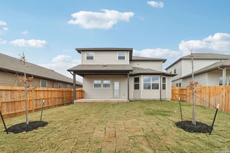 Exterior details and patio area of a home in Legendary Trails - Premier Series, Cibolo (Image 26).