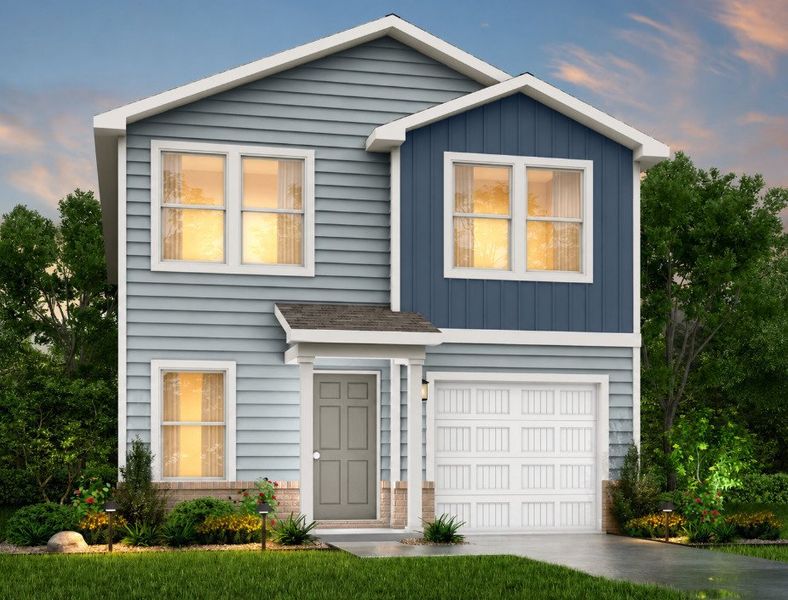 Representative exterior photo of a completed home built from the Redwood by National HomeCorp in Pirate's Cove Estates, Vidor, TX (Image 1). Representative exterior photo of a completed home built from the Redwood by National HomeCorp in Pirate's Cove Estates, Vidor, TX (Image 1).