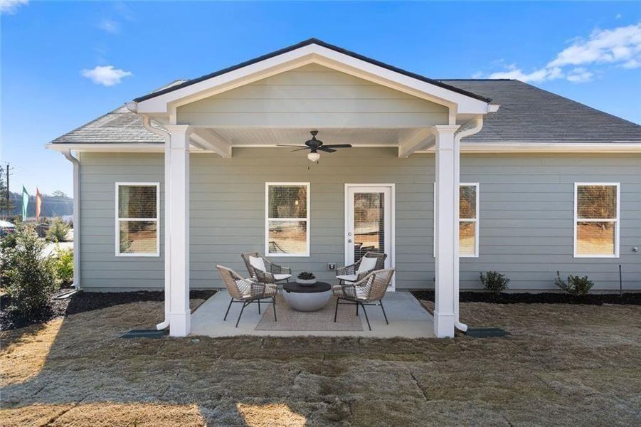 Exterior details and patio area of a home in Saddle Ridge, Calhoun (Image 3). Exterior details and patio area of a home in Saddle Ridge, Calhoun (Image 3).