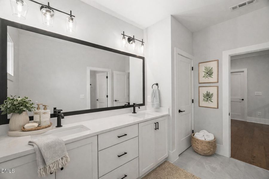 Virtually Staged Hall Bath