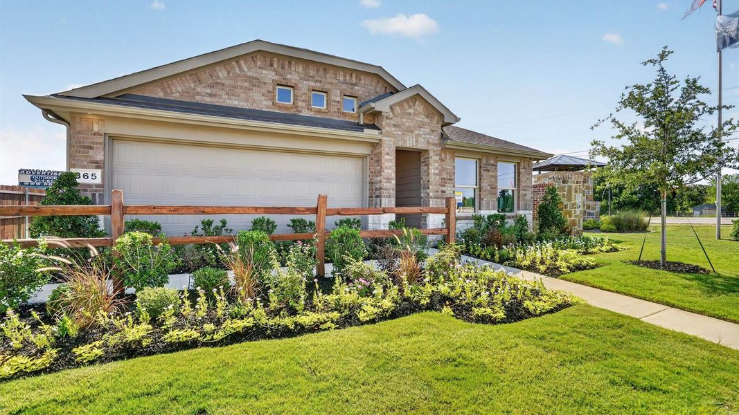 Representative exterior photo of a completed home built from the Baylor by D.R. Horton in Monarch at the Meadows, Denton, TX (Image 24).