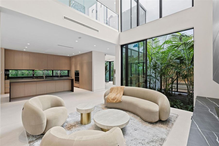 Formal Living Room & Kitchen