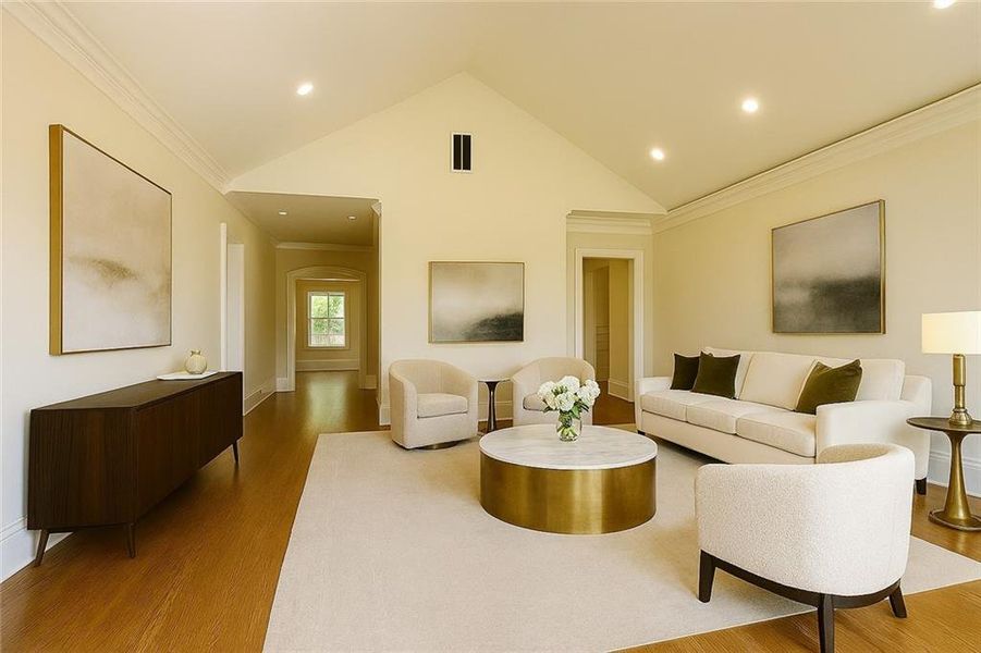 Furnished interior view inside a new home in , Atlanta (Image 11). Furnished interior view inside a new home in , Atlanta (Image 11).