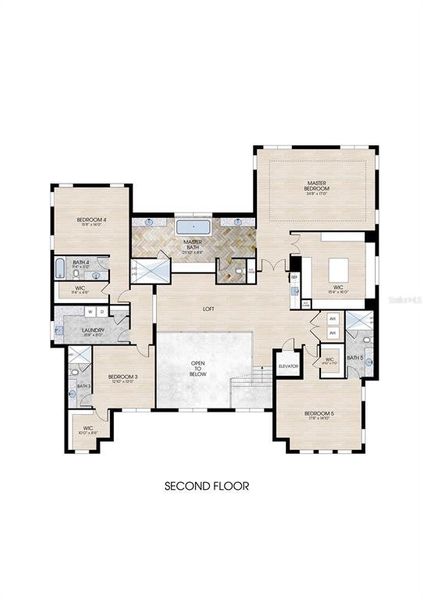 2D floor plan layout of this home in , Tampa, FL (Image 11).