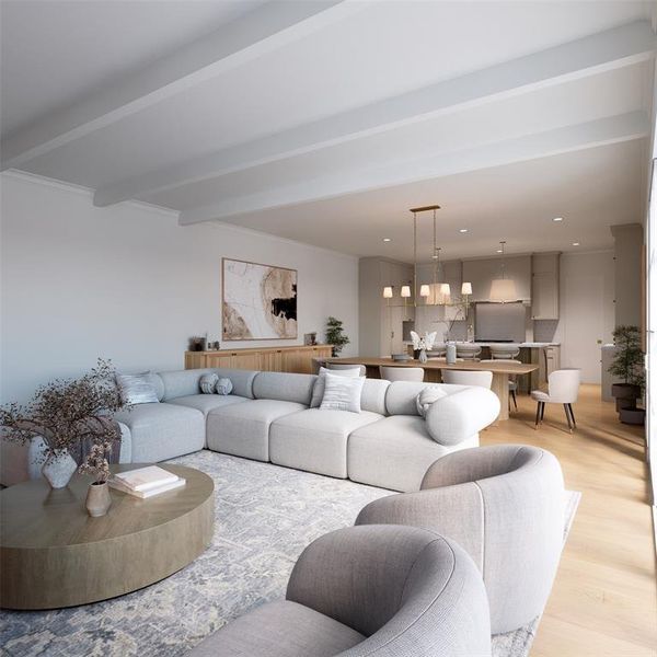 Furnished interior view inside a new home in , Dallas (Image 8).