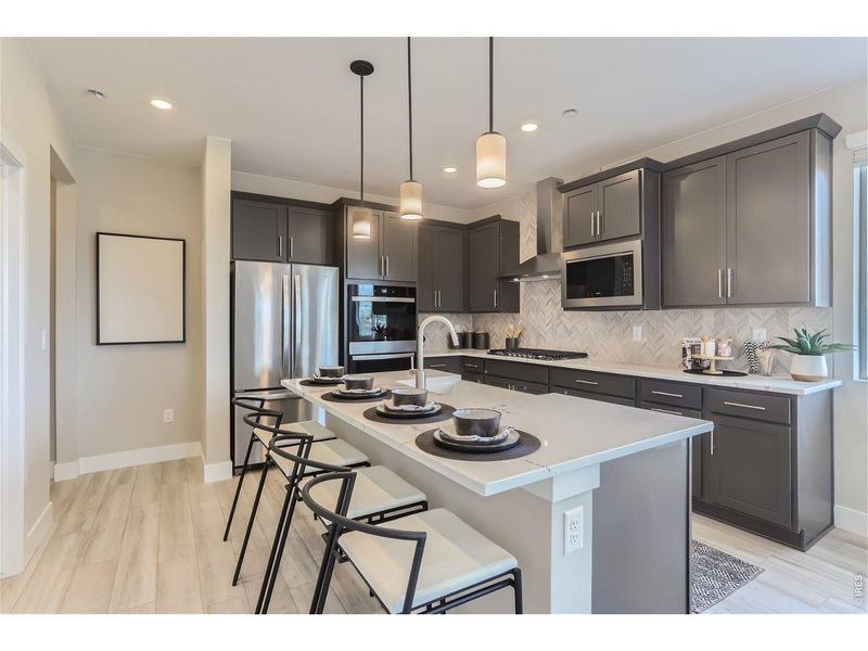 Furnished interior view inside a new home in Mountain Brook, Longmont (Image 12). Furnished interior view inside a new home in Mountain Brook, Longmont (Image 12).