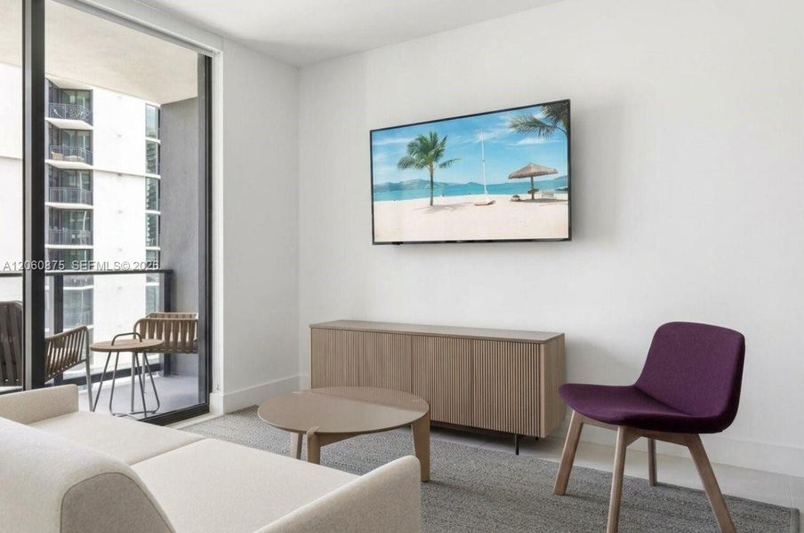 Furnished interior view inside a new home in , Miami (Image 15).