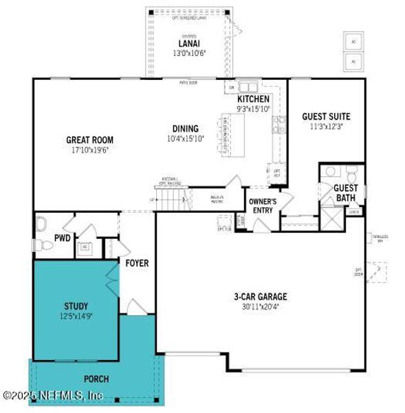 2D floor plan layout of this home in RiverTown - Forest, St. Johns, FL (Image 4). 2D floor plan layout of this home in RiverTown - Forest, St. Johns, FL (Image 4).
