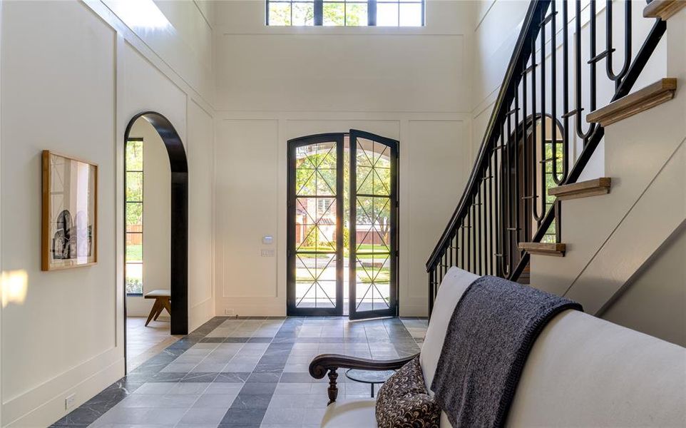 Italian Marble, Custom Iron Railing Italian Marble, Custom Iron Railing