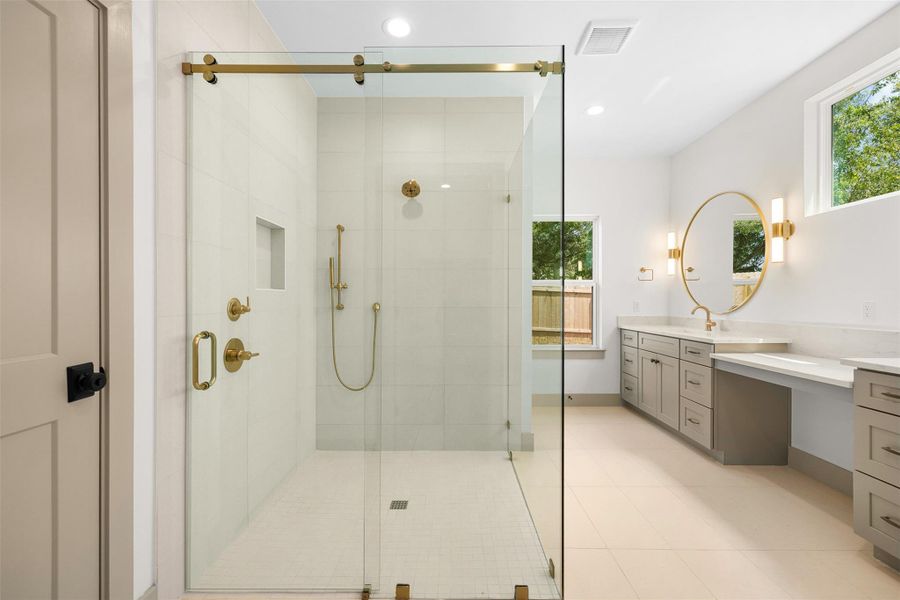 en-suite primary bath with double vanity en-suite primary bath with double vanity