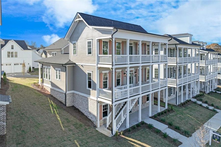 Exterior details and patio area of a home in , Dacula (Image 28).