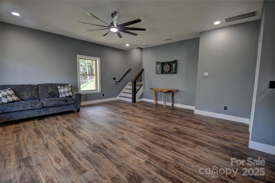 Alternate View of the lower level bedroom/ game room