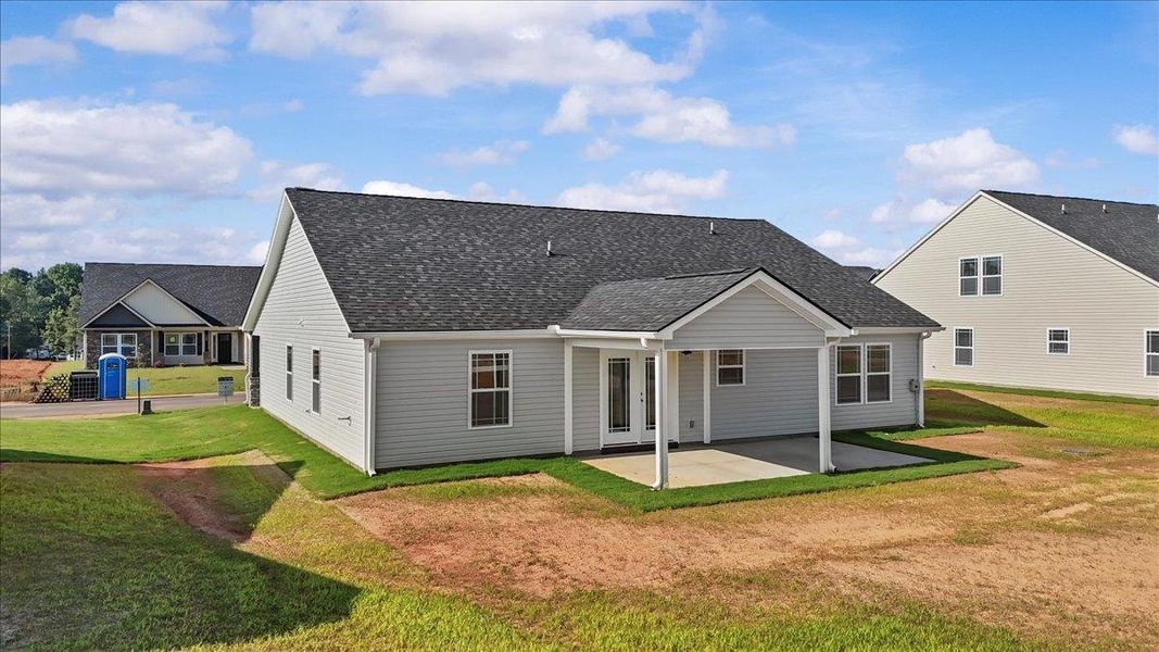 Front exterior of a new home in Mills Gin, Campobello, SC, highlighting curb appeal (Image 17).