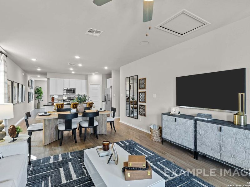 Furnished interior view inside a new home in Applewhite Meadows, San Antonio (Image 19). Furnished interior view inside a new home in Applewhite Meadows, San Antonio (Image 19).