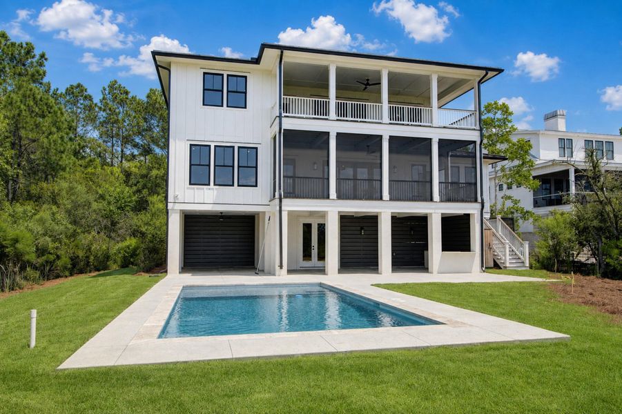 Exterior details and patio area of a home in , Awendaw (Image 4).