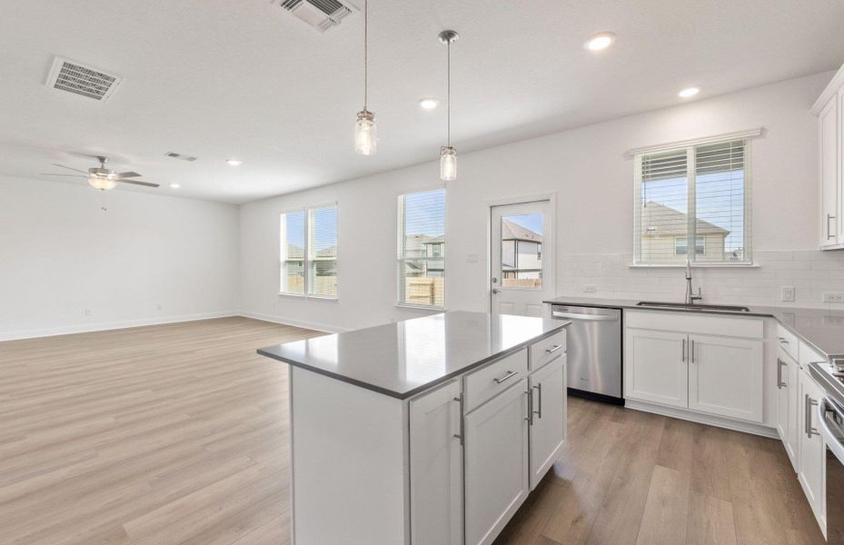 Furnished interior view inside a new home in Patterson Ranch, Georgetown (Image 5). Furnished interior view inside a new home in Patterson Ranch, Georgetown (Image 5).