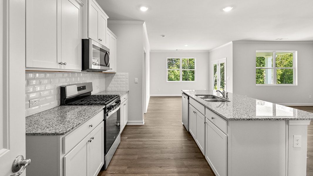 Furnished interior view inside a new home in Oaks at Cedar Grove, Fairburn (Image 5).