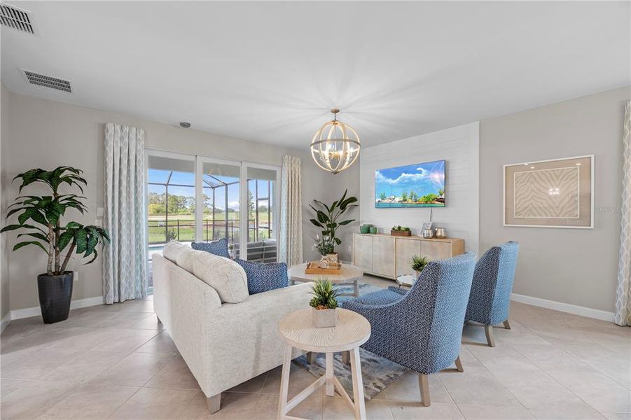 Furnished interior view inside a new home in Lennar at Turnleaf, Punta Gorda (Image 10).