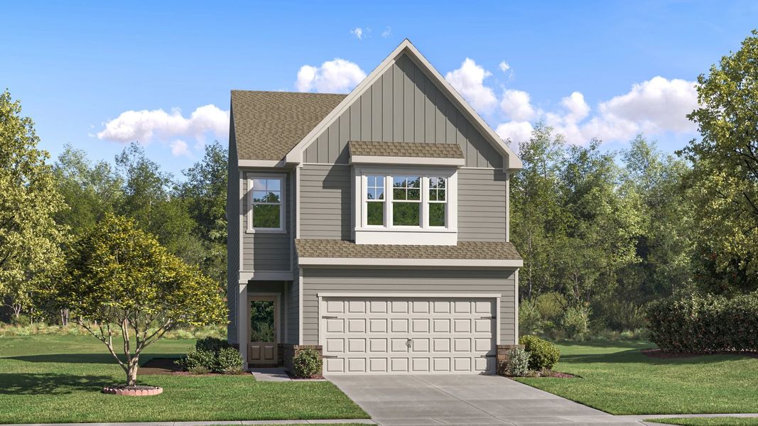 Exterior E with landscaping