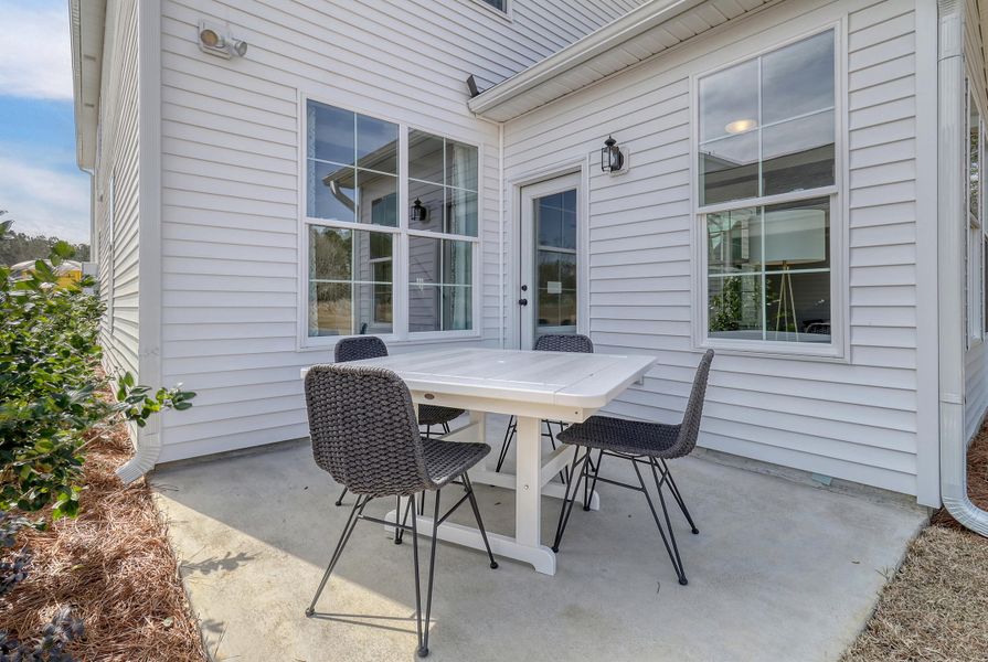 Exterior details and patio area of a home in Six Oaks, Summerville (Image 27).