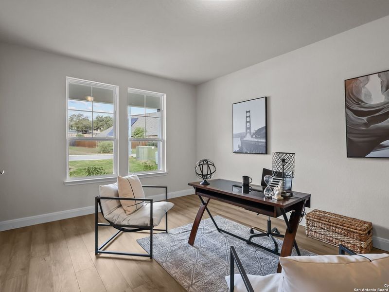 Furnished interior view inside a new home in Ladera, San Antonio (Image 8).