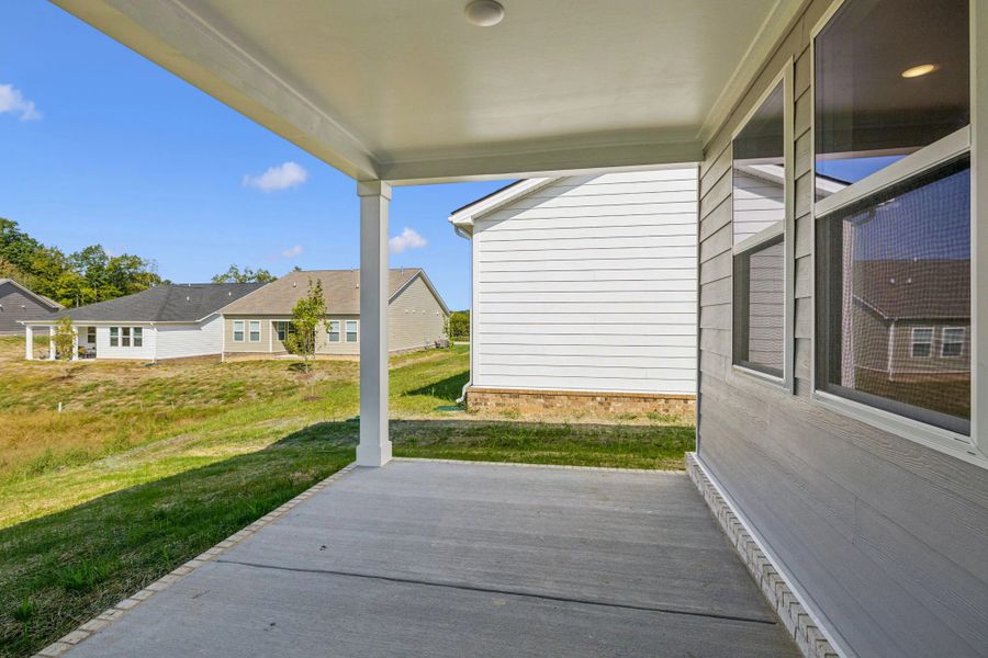 Exterior details and patio area of a home in Cedars at Cane Ridge | 55+ Community, Antioch (Image 4).