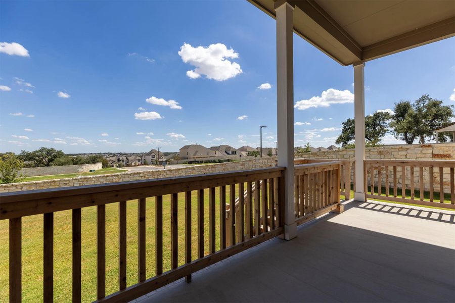 Balcony featuring a residential view