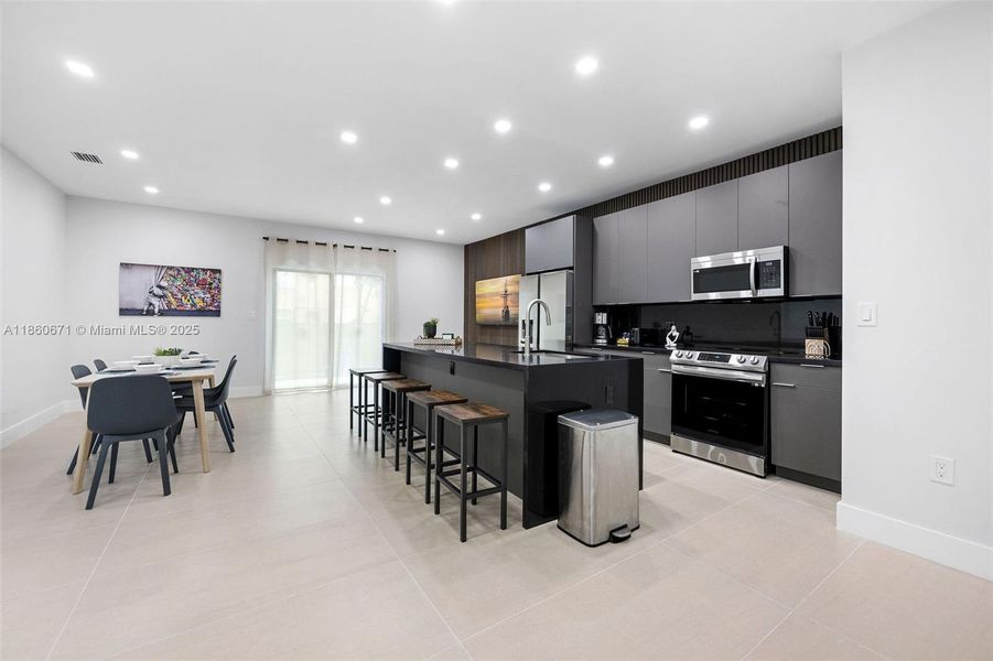 Furnished interior view inside a new home in , Miami (Image 13). Furnished interior view inside a new home in , Miami (Image 13).