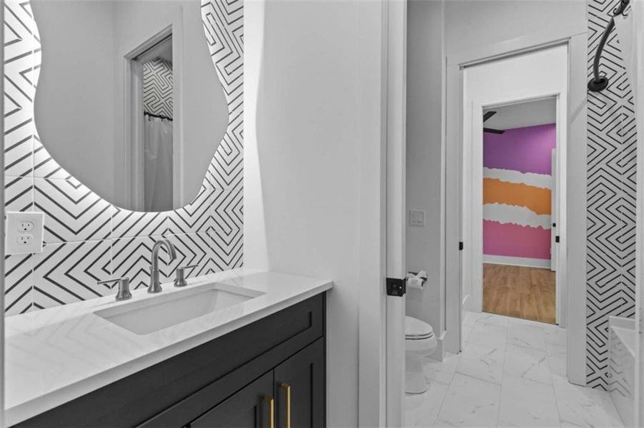 Furnished interior view inside a new home in , Monroe (Image 18).