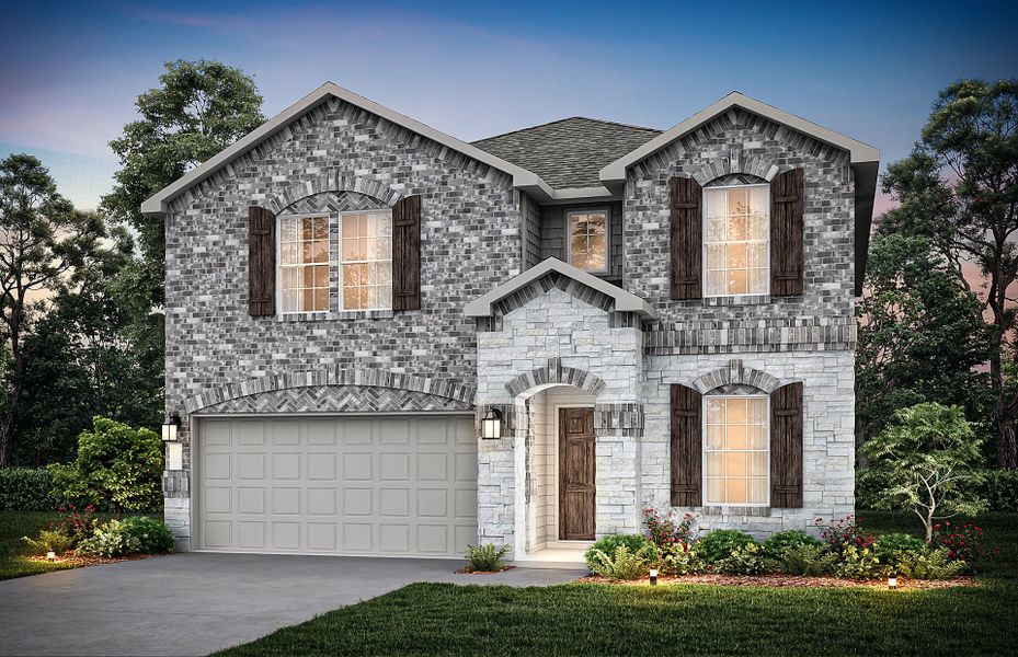 Representative exterior photo of a completed home built from the Kisko by Centex in Cottonwood Creek, Howe, TX (Image 18).