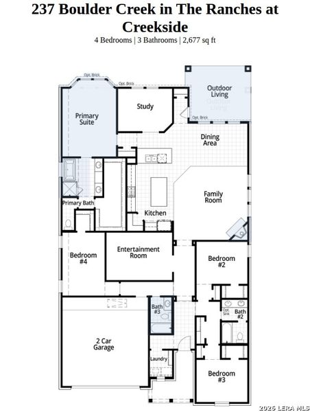 2D floor plan layout of this home in The Ranches at Creekside, Boerne, TX (Image 3). 2D floor plan layout of this home in The Ranches at Creekside, Boerne, TX (Image 3).