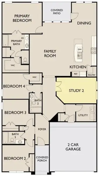 2D floor plan layout of this home in Dellrose, Hockley, TX (Image 3).